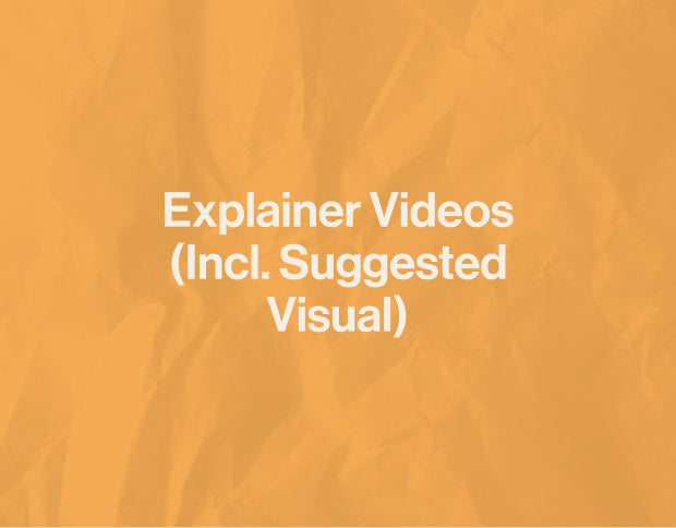 Explainer Videos (incl. suggested visual)